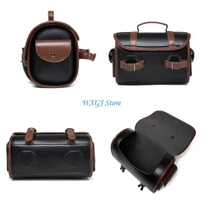 37JE حقيبة تخزين الأمتعة السفر على السروج حقيبة دراجة نارية الملحقات أداة حقيبة ريترو ستايل السرج حقيبة عالمية بولي Side حقيبة #4