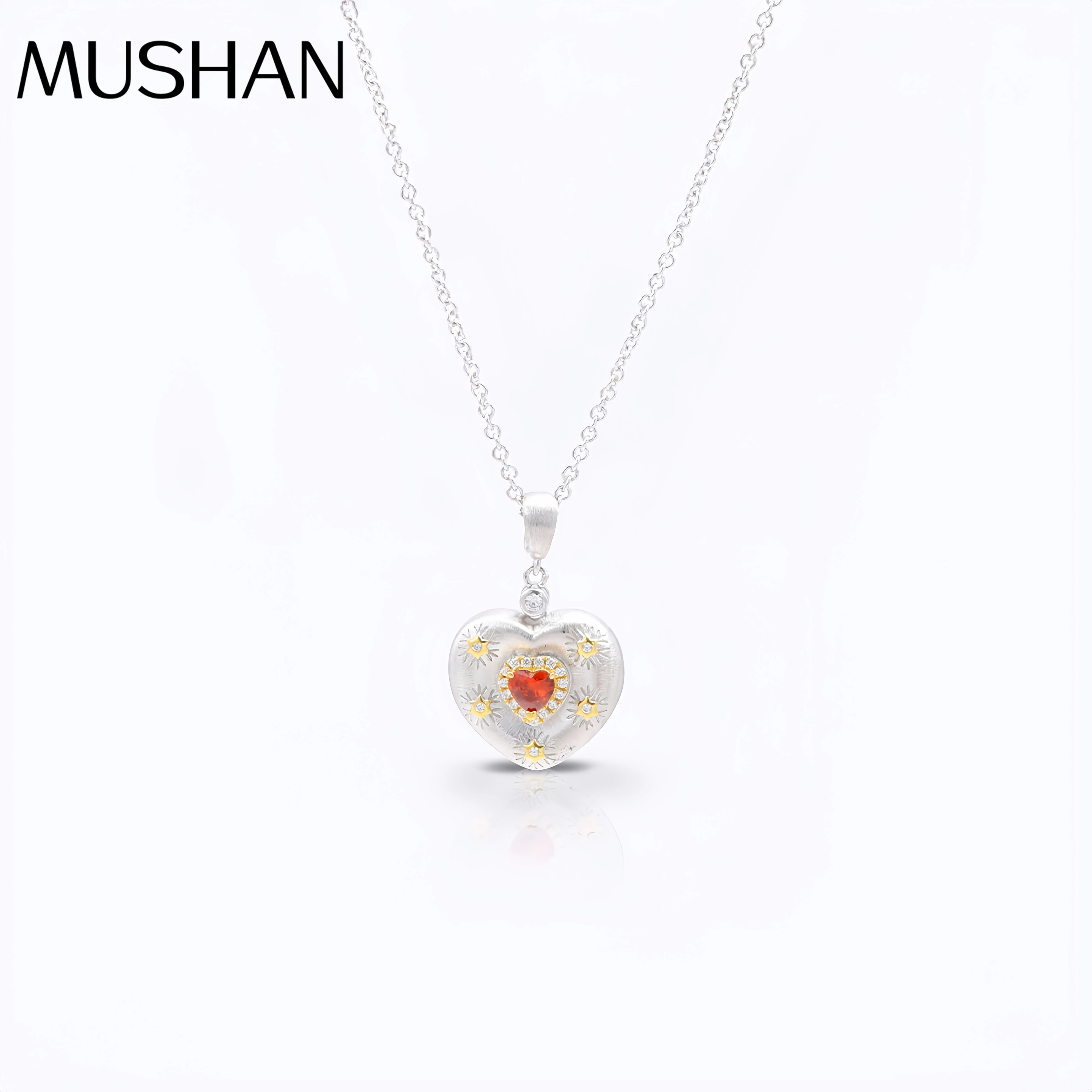 

Mushan Luxury Brand High Quality Craftsmanship Plato Heart S925 Sterling Silver Collarbone Chain Is Bestseller Necklace Jewelry