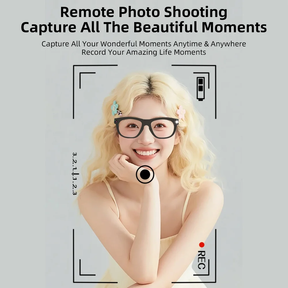 Domars AI Glasses Include High-definition Camera Multilingual Intelligent Translation Built-in Photo and Video Recording System