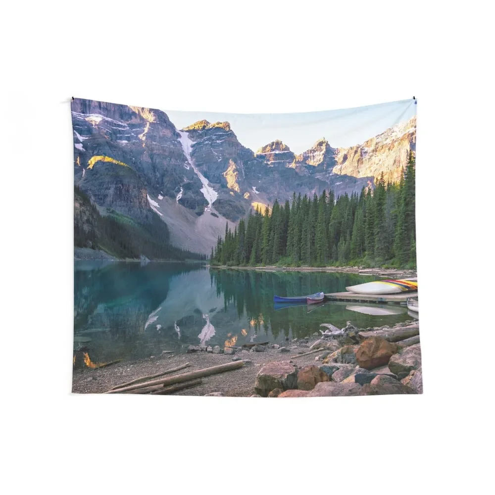 Lake Moraine – Banff National Park, Alberta, Canada Tapestry Korean Room Decor Decoration Wall Tapestry