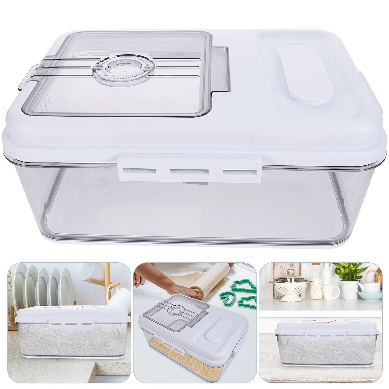 2.5 كجم كبير محكم حاوية الأرز صندوق تخزين منظم مطبخ موزع ختم الحبوب الفاصوليا الحبوب دقيق القمح