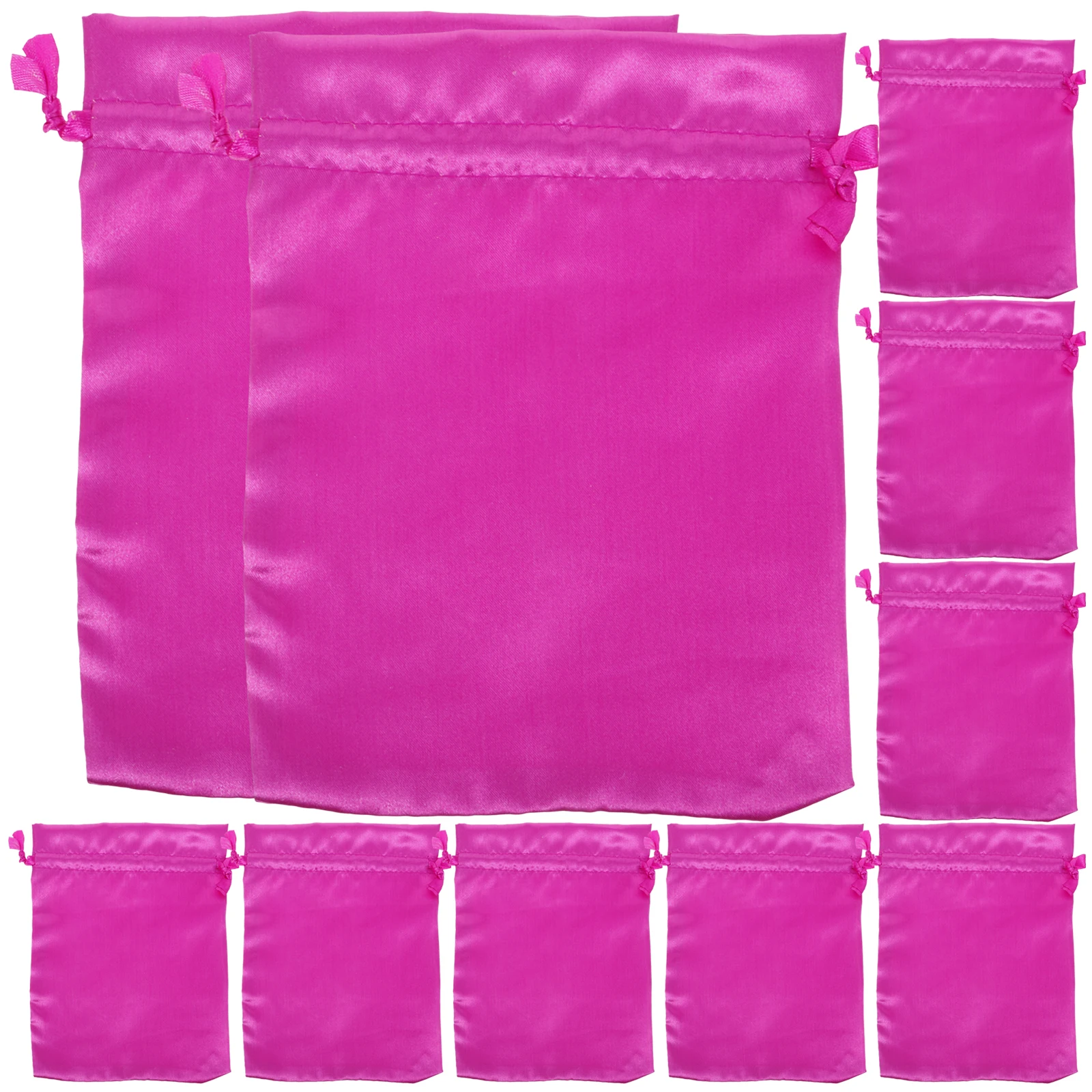 

10 Pcs Storage Bags Drawstring Satin Bags Travel Packaging Purple Hair Organizer Lightweight Portable