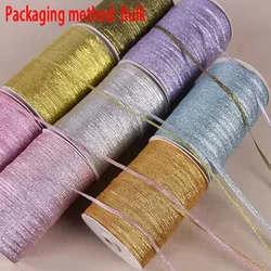 3 mm x 18 m, zum Nähen, Paspeln, Stoffbänder zum Basteln, goldene Bänder zum Dekorieren von Gon-Bandpaketen, dekoratives Verpackungsband