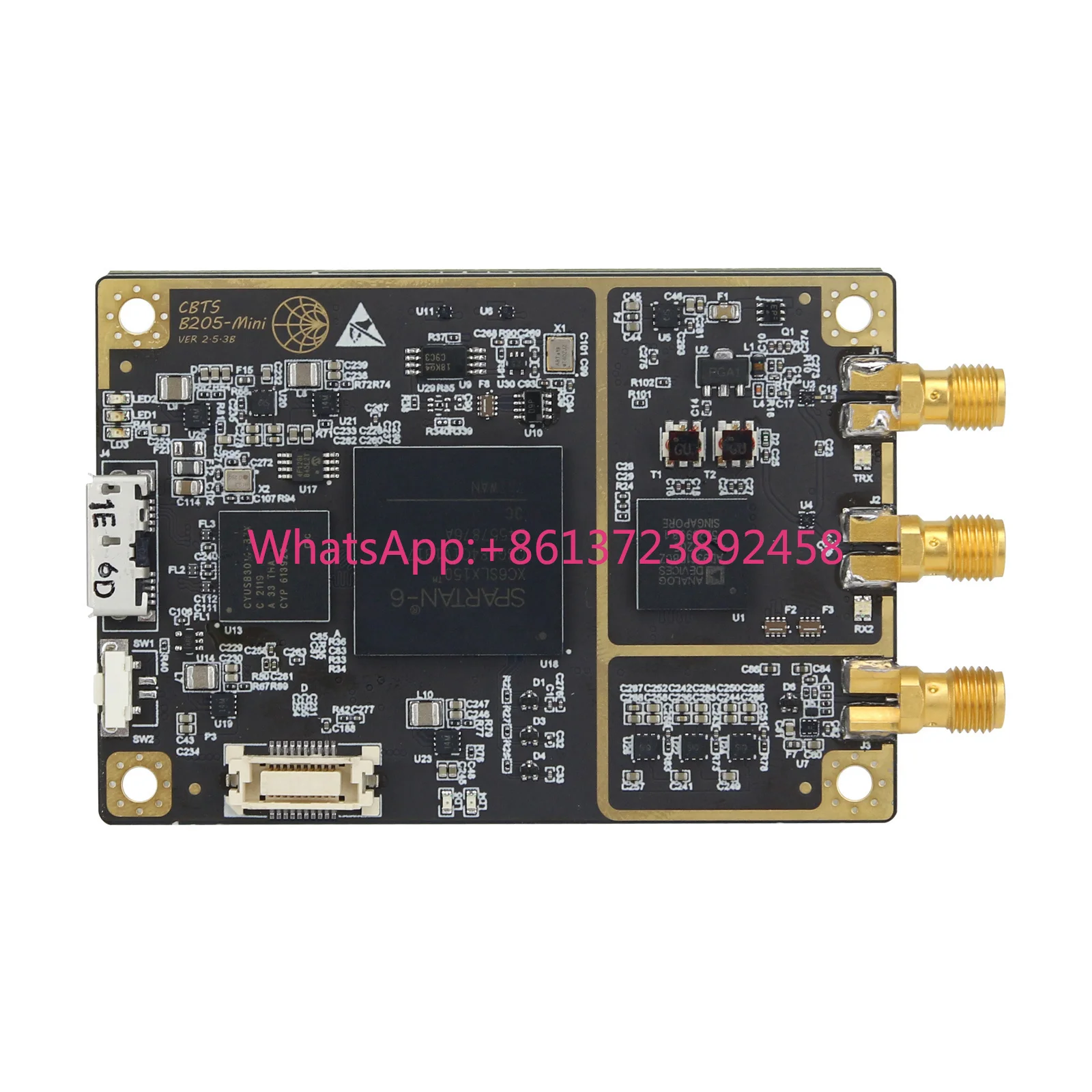 Hamgeek B205-MINI Mejorado, Placa SDR de 70MHz-6GHz, Radio Definida por Software, Placa de Desarrollo SDR Compatible con USRP B205-MINI