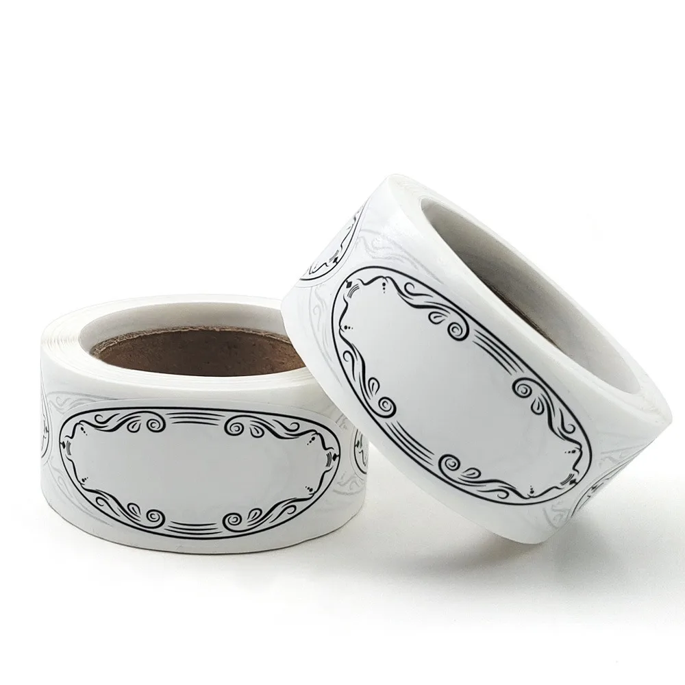 Hot-Selling Premium in-Stock Rolled Oval White Writable Labels - for Food Categorization & Jar Marking Not Easy To Fall Off