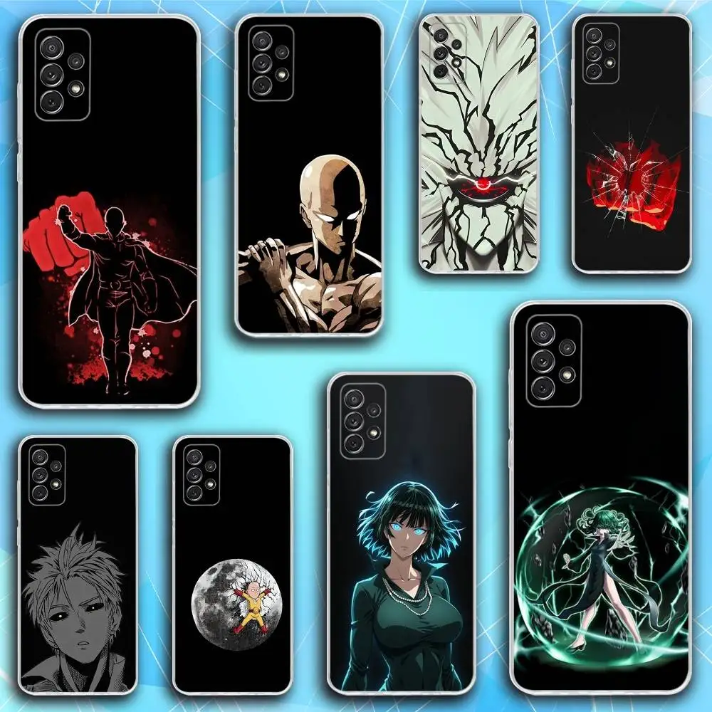 

O-One Cartoon P-Punchs Man Phone Case For Samsung S30,23,21,22,20, FE lite,S10,9,8,7 PIus Note20ultra Soft Transparent