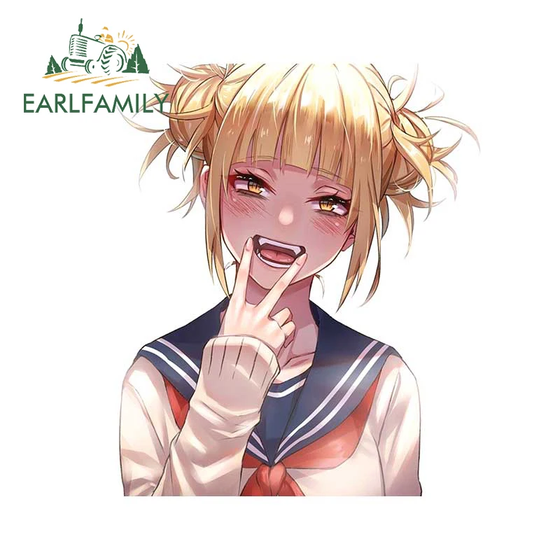 EARLFAMILY Himiko Toga Cartoon Aufkleber Persönlichkeit Motorrad Persönlichkeit Auto Aufkleber Windschutzscheibe Rückspiegel JDM Dekoration