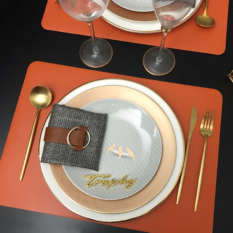 مجموعة أدوات المائدة على الطراز الأوروبي طاولة المطاعم الفاخرة مجموعة أدوات المائدة الكاملة خدمة Pratos De Jantar أطقم أطباق أواني الطعام #6