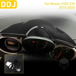 For Nissan 370Z Z34 2010-2020 Accessories Car Carbon Fiber Interior Cover Sticker Speedometer Dashboard Console Trim