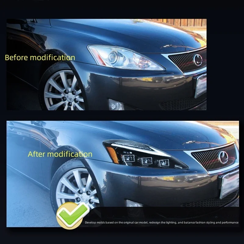 LED Car Lamp Assembly for 06-12 Lexus IS250 IS300 Modified Exterior Accessories with Car Lights Lens