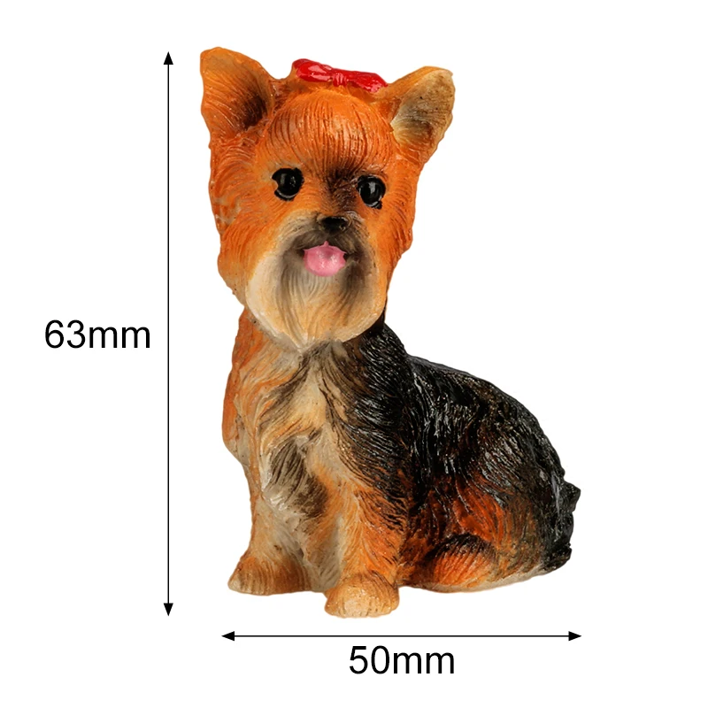 Mini Schnauzer Dog Miniature Fairy Figurines Landscape Bonsai Figurines Mini Garden Home Toy Gifts Fairy Garden Decorations