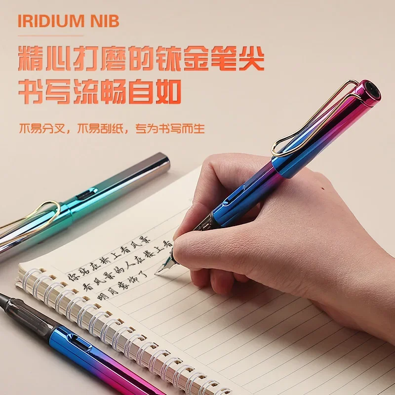 30PCS  New Plastic Electroplated Gradient Pen Student Office Calligraphy Training Class Writing Pen