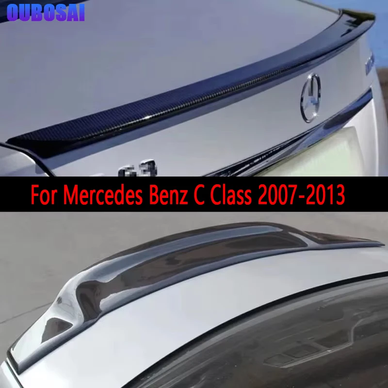 

For Mercedes Benz C Class 2007-2013 W204 C200 C260 Carbon Fiber Spoiler Shunt Rear Tail fins Duckbill Car Retrofit the rear wing