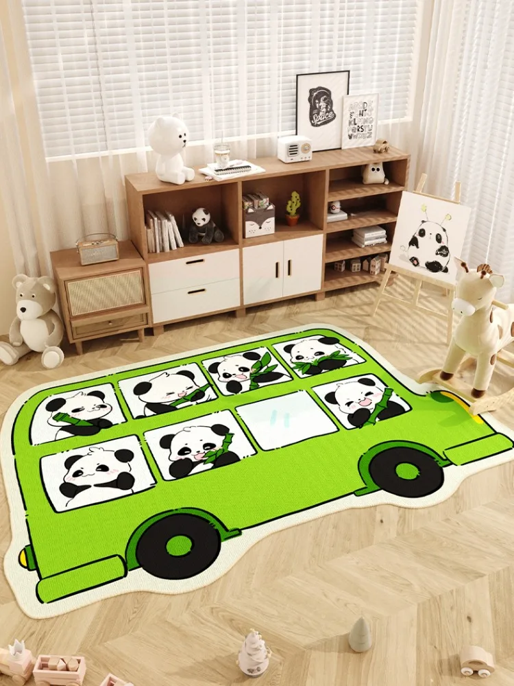 

Irregular Bus Living Room Large Area Carpets Cute Bedroom Bedside Carpet Animal Cartoon Girl Room Rug Easy Care Balcony Rugs 양탄자