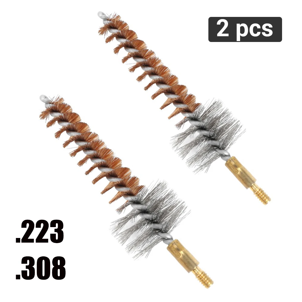 2Pcs/Set Gun Cleaning Kits Bronze Bore Brush Chamber Brush Gun Cleaning Brush for .223 .308