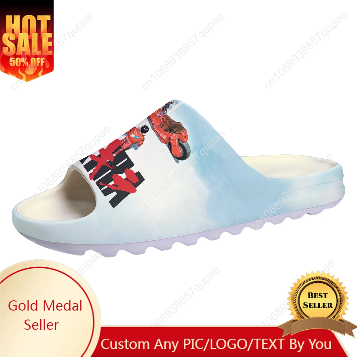 

Akira Cartoon Anime Soft Sole Sllipers Home Clogs Customized Step on Water Shoes Mens Womens Teenager Step in Sandals