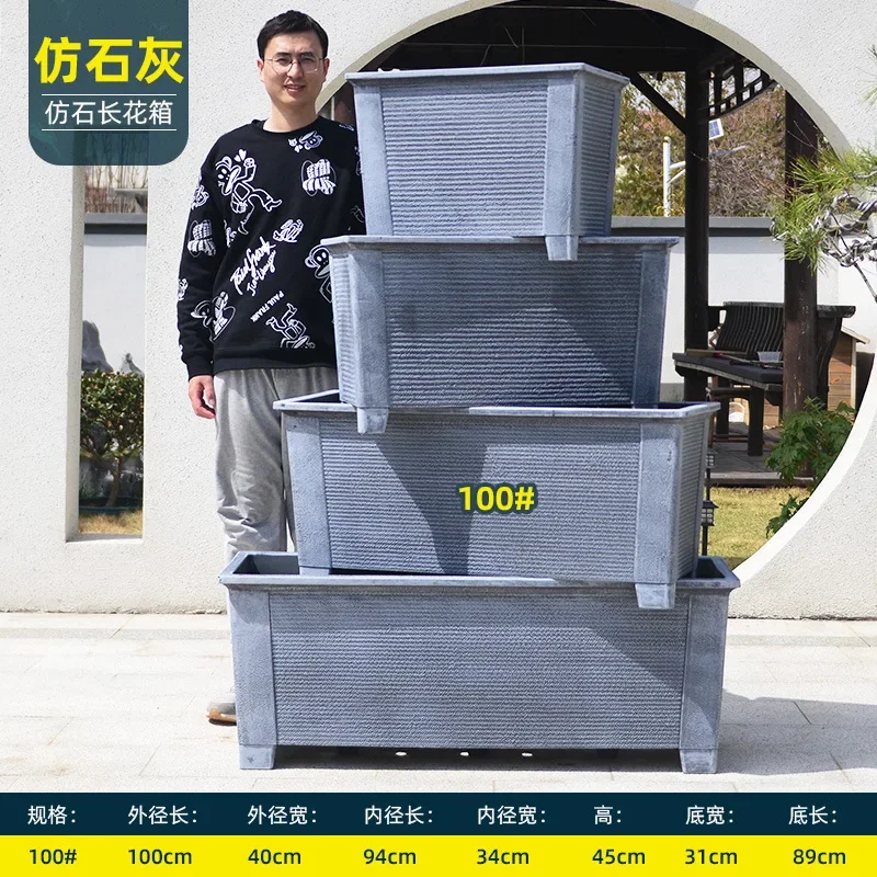 Heavy Duty Extra Tall Deep Plastic Raised Planter Boxes with Legs for Outdoor Patio Balcony Rooftop Vegetable Flower Planting