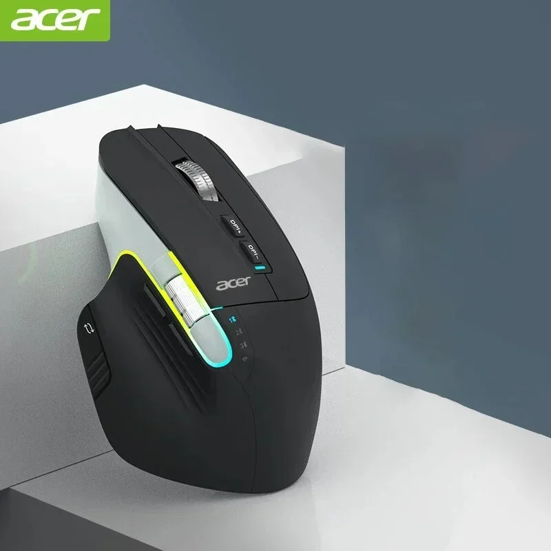 

Acer Omr225 Bluetooth Беспроводная геймерская мышь Мышь с двойной прокруткой Эргономичная мышь Пользовательское программирование Игровые мыши Офисные мыши