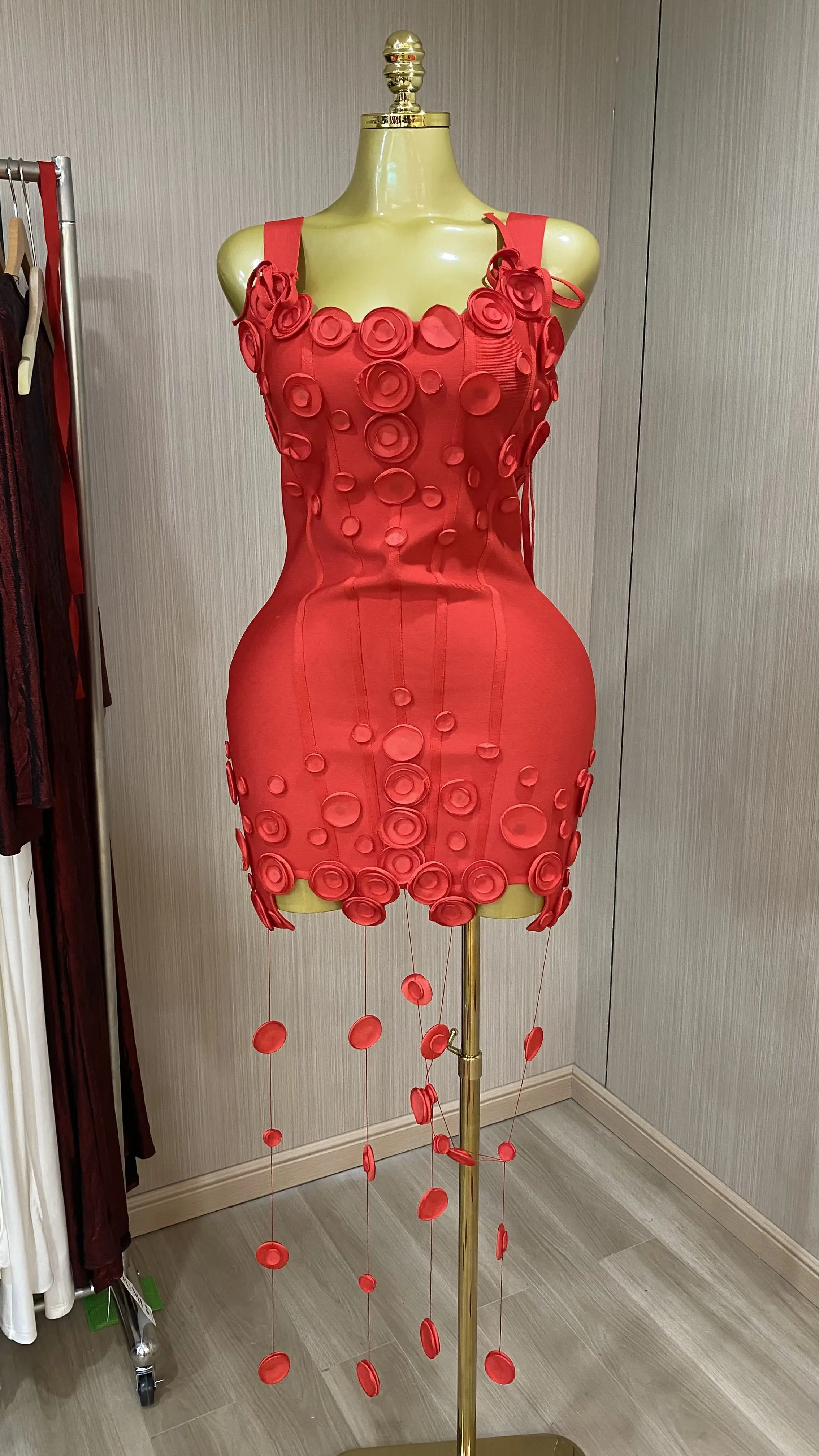 2026 Summer New Arrival: 3D Floral Pattern High-End Slim Fit Dress and Mini Skirt Set-GZXX782