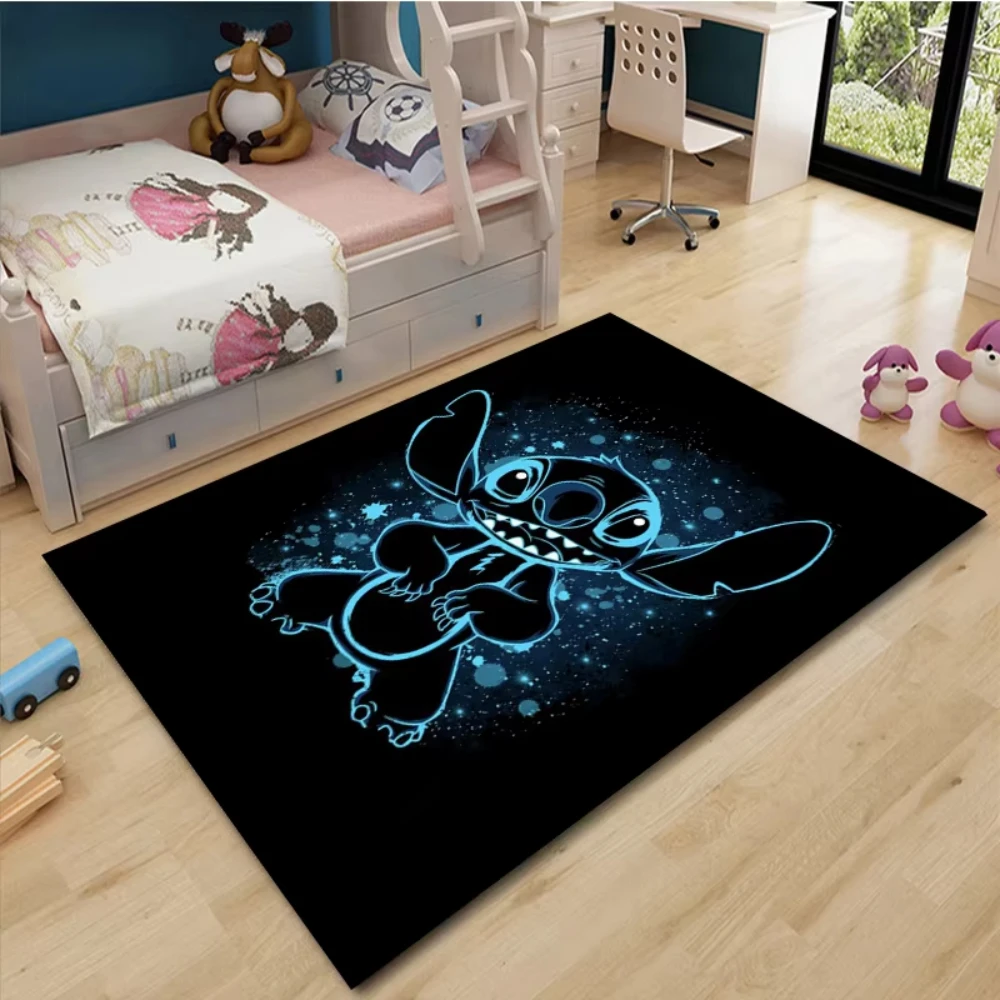 MINISO 1 pz Cute Stitch Disney Cartoon 3D Tappeto per soggiorno camera da letto divano zerbino Decor, bambino antiscivolo tappetino regali