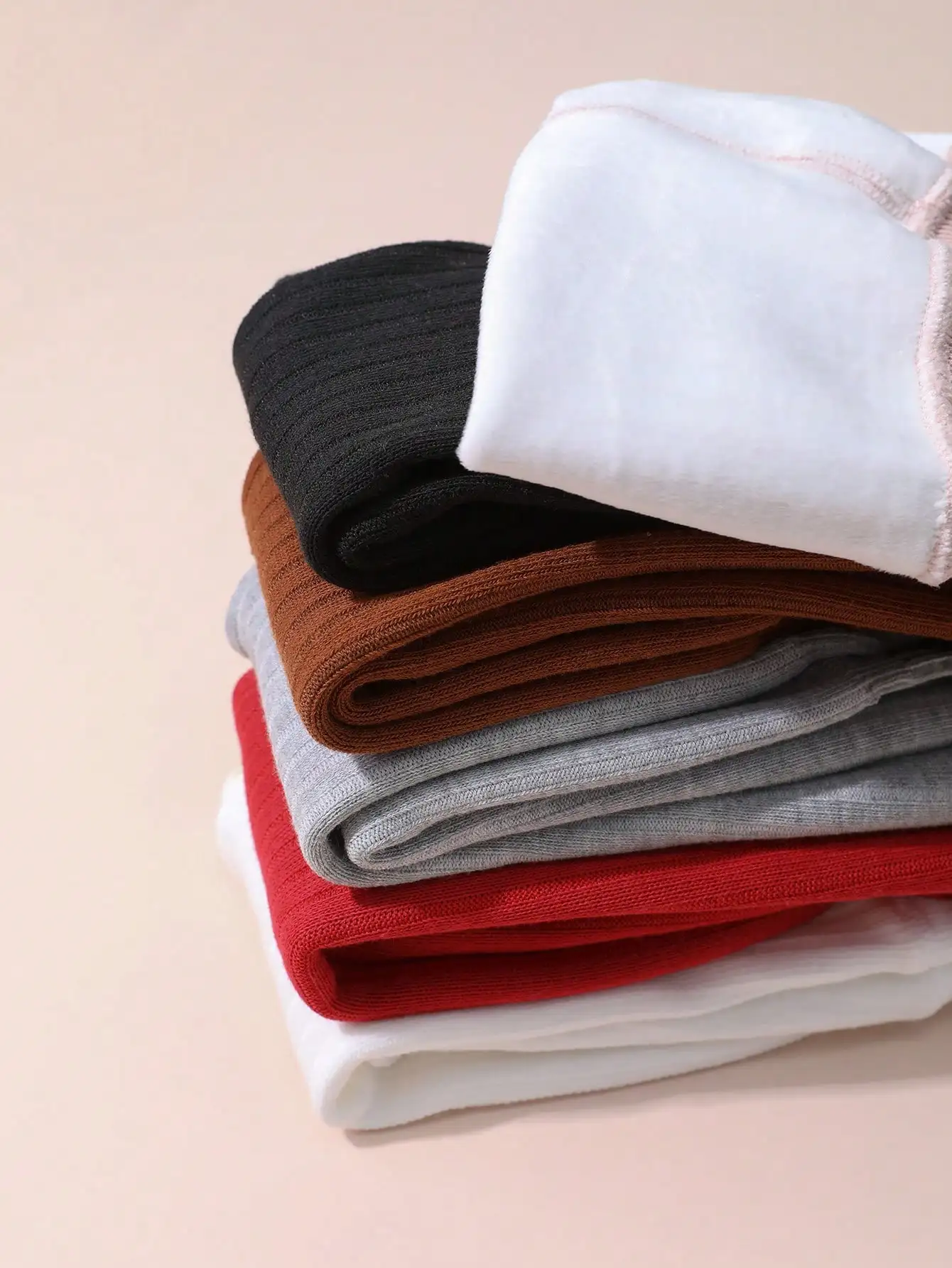 1 Stück Kinder Mädchen Fleece-Strumpfhose, dick, einfarbig, mit vertikalen Streifen, Thermounterwäsche, 0-9 Jahre, Herbst/Winter, warm, für den täglichen Gebrauch im Freien, Leggings. – Detail 16