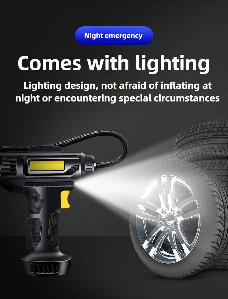 120w 12v sem fio compressor de ar do carro bomba de ar elétrica inflator pneu para motocicleta bicicleta barco auto pneu bolas infláveis