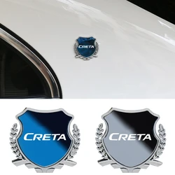 3D Metal Car Trunk Window Side Emblem Badge Decal Sticker For Hyundai I10 I20 Ix25 I40 Ix55 Equus Creta Ioniq Eon Accessories