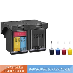 304XL Ink Cartridge Refillable for HP304 HP 304 XL Deskjet 2620 3700 3720 3752 3762 3760 5000 5010 5020 5030 5032 5034 Envy 2620