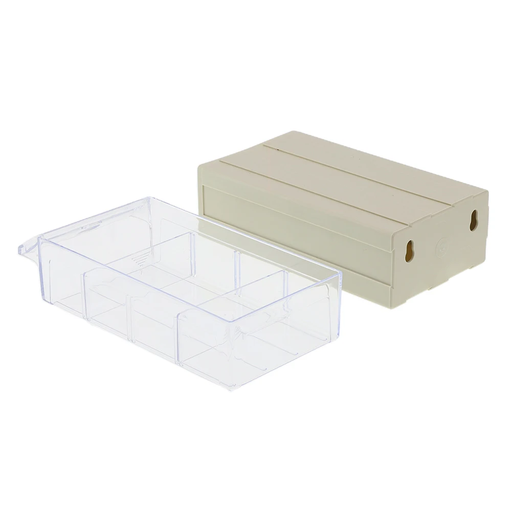 PE Material Stackable Storage Box for Small Hardware Items Screws Bolts Nuts with Translucent Drawers and Stable Base