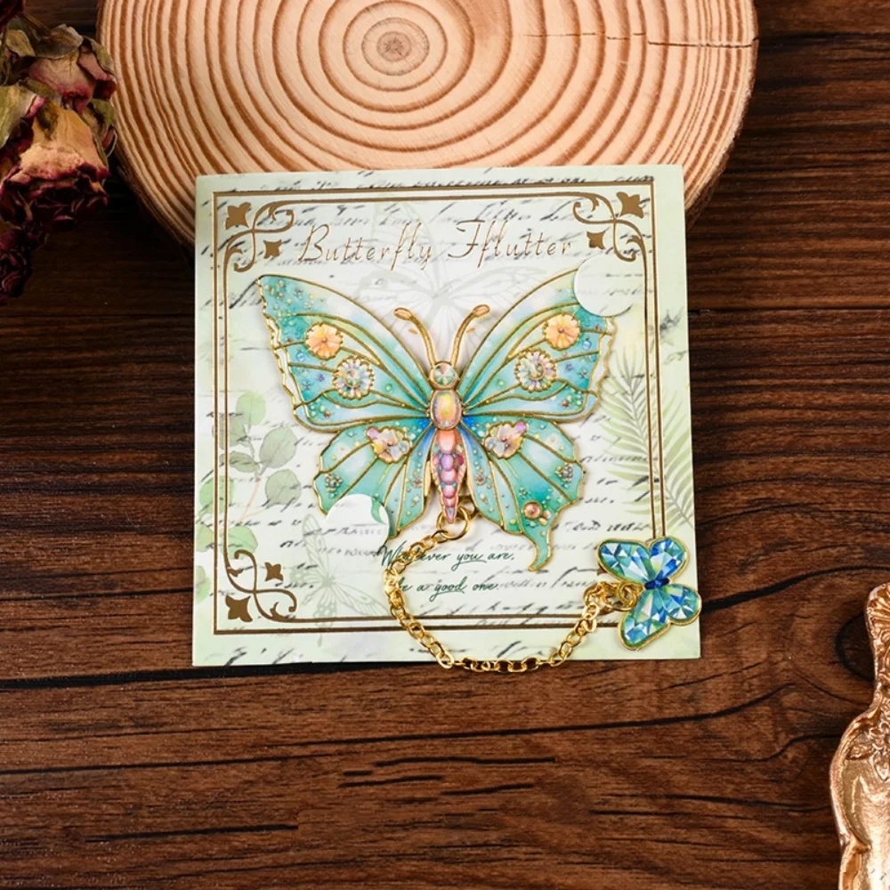 Marcador de metal de mariposa retro con estilo exquisito y sofisticado, mezclan un toque fresco y artístico para el libro de lectura
