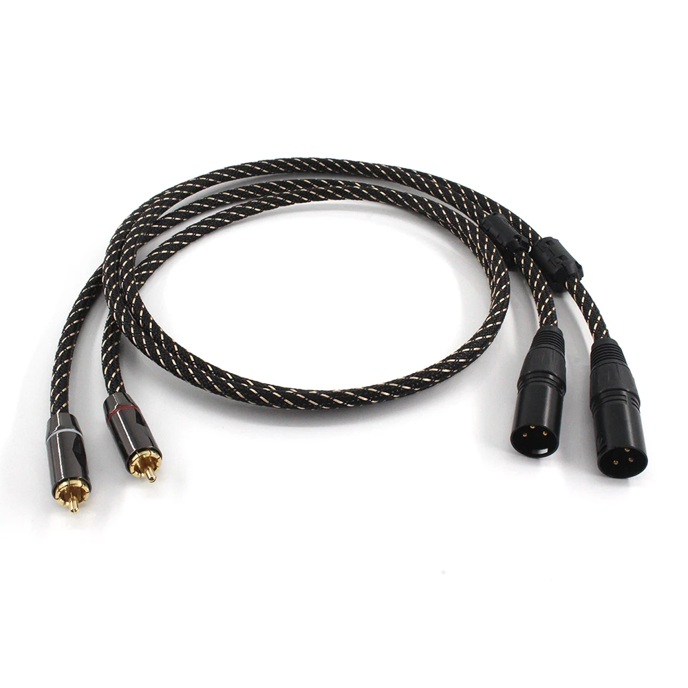 2 unidades/par cabo de áudio hifi rca para xlr canare cabo de áudio hifi para amplificador dac tv/0.5m-5m no1063