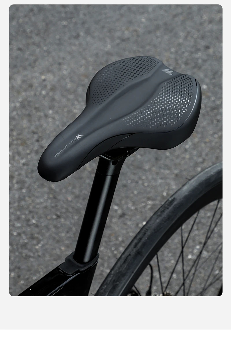 WEST BIKING Fahrradsattel, hohl, atmungsaktiv, stoßfest, rutschfestes PU-Lederkissen, ultraleichter MTB-Rennradsattel – Detail 15