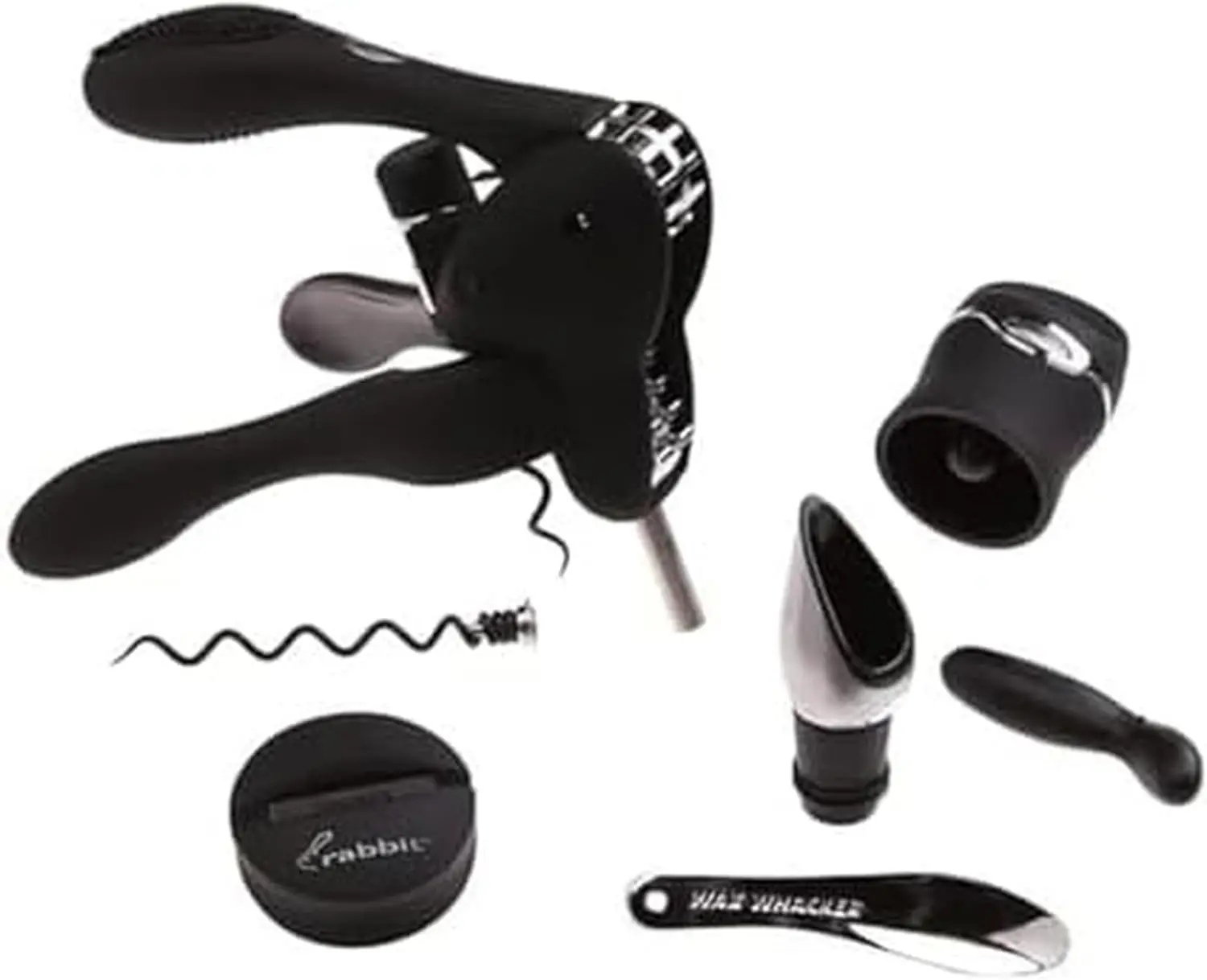 

6-Piece Wine Opener Set with Foil Cutter, Drip Stop & Storage Case - Black