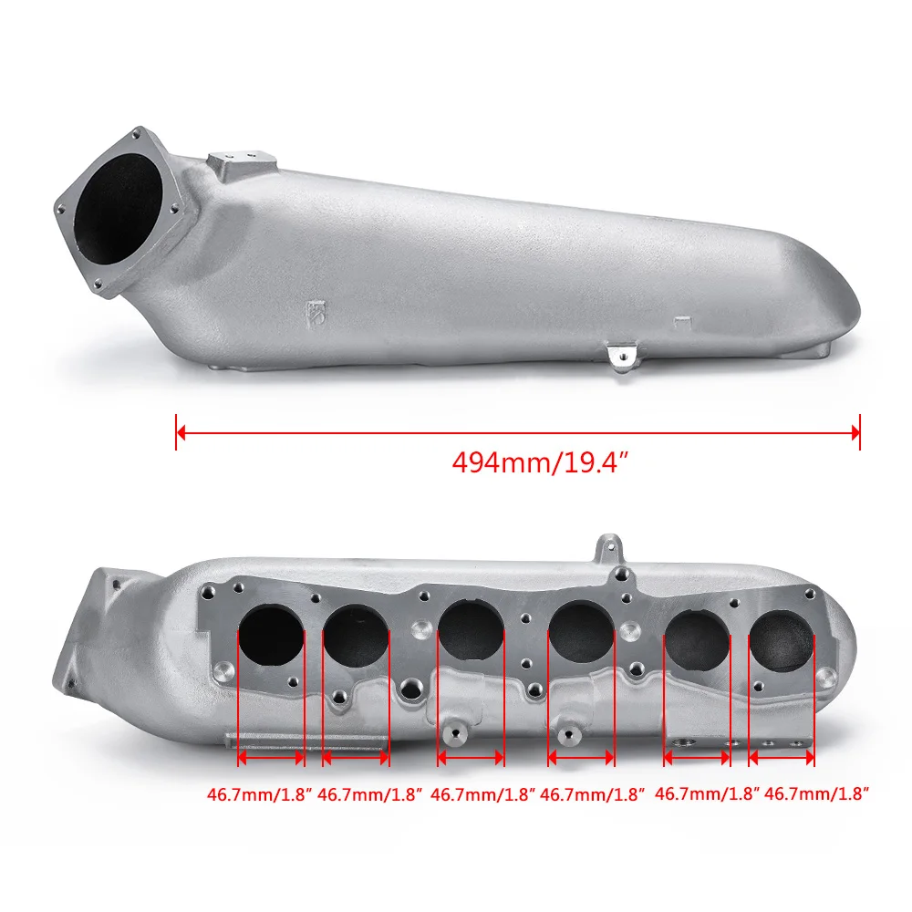 Ruxin High Quality New Brand Cast Aluminium Intake Manifold For 93-98 Supra 2JZGTE For Toyota 2JZ Intake Manifold