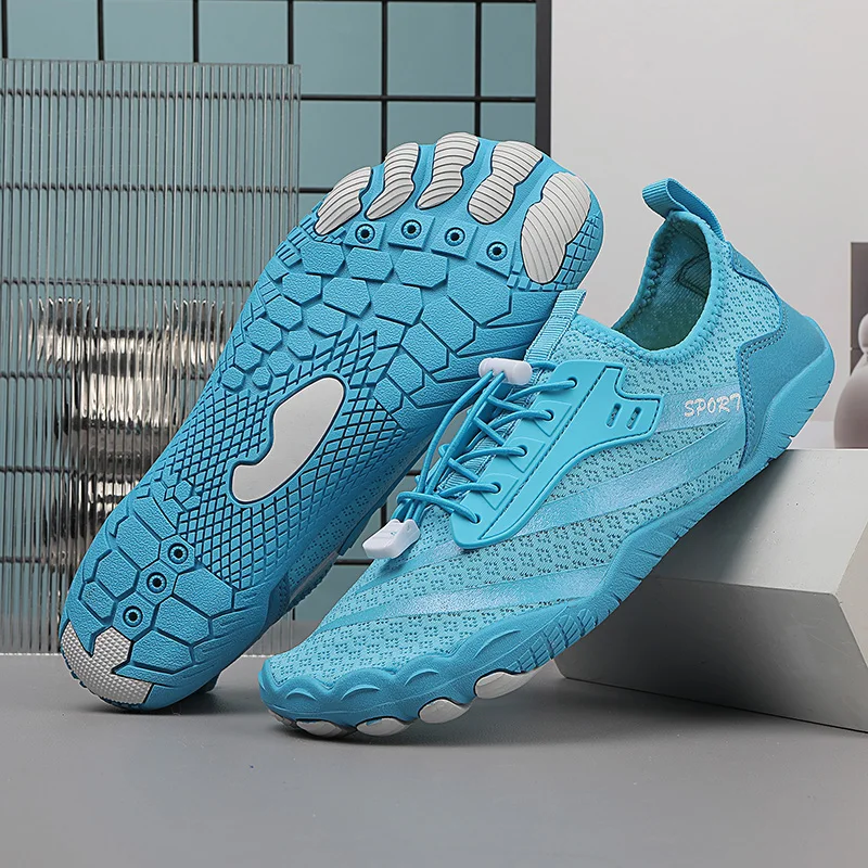 Zapatos de agua para hombres y mujeres, zapatos de agua descalzos para parejas, antideslizantes, de secado rápido, para exteriores, playa, vadear, natación, drenaje