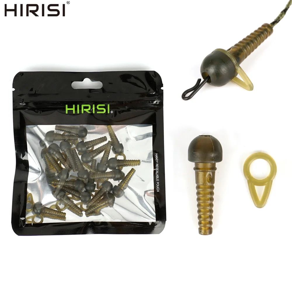 Hirisi 40 Stück Karpfenangel-Bleiclips mit Run Rig Ringen, Schnellwechsel-Bleisystem, Anti-Snag Terminal Tackle, Karpfen-Rig Zubehör