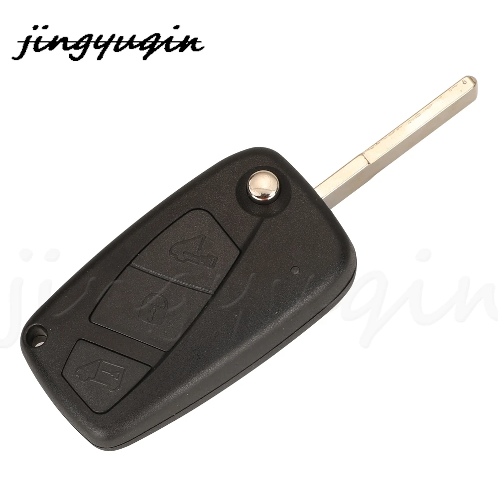 jingyuqin Flip Remote Car Key 433MHZ Megamos Crypto ID48 For Fiat Ducato Citroen Relay Peugeot Boxer Lancia With SIP22 Blade