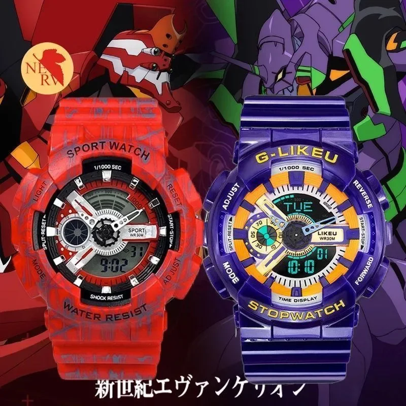 

New Neon Genesis Evangelion Animation Peripheral EVA Unit 1 Asuka Creative Personalized Student Electronic Watch Gift Wholesale