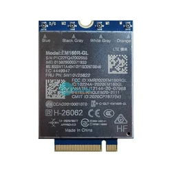 SDX24 EM160R-GL 4G LTE Cat16 PCIE WWAN M.2 Module FRU 5W10V25822 WAN Adapter For P15 P17 Gen 2 Laptop