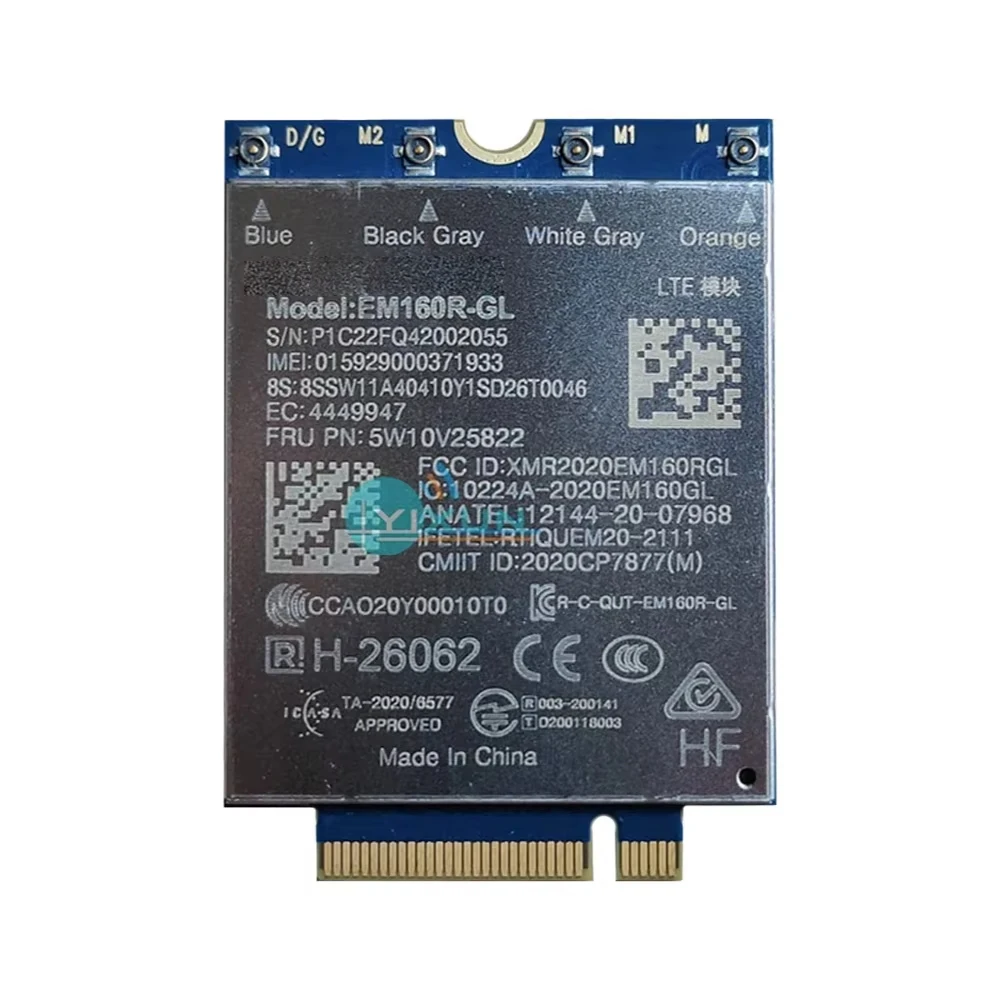 SDX24 EM160R-GL 4G LTE Cat16 PCIE WWAN M.2 Module FRU 5W10V25822 WAN Adapter For P15 P17 Gen 2 Laptop
