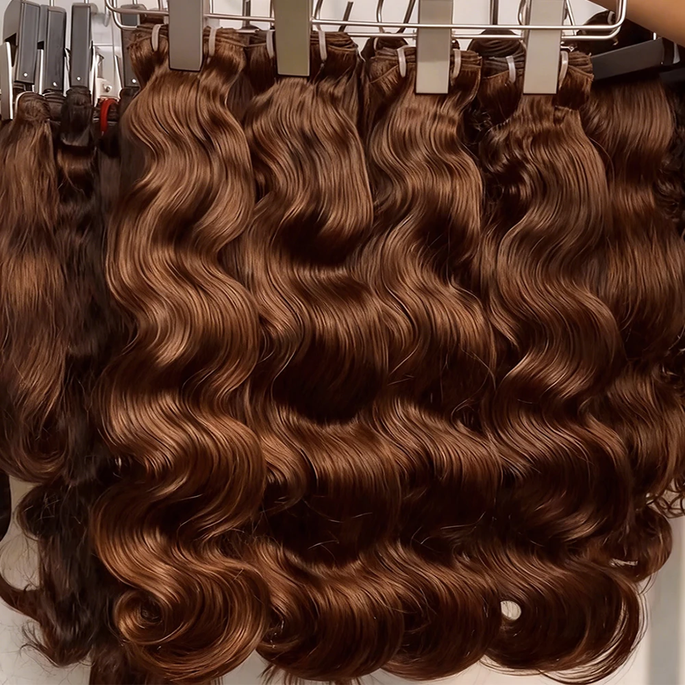 

Натуральные волосы, коричневые, 100% вьетнамские волосы Реми, наборы для наращивания, распродажа, волосы для пришивания, волнистые пряди, наборы для наращивания с эффектом Body Wave