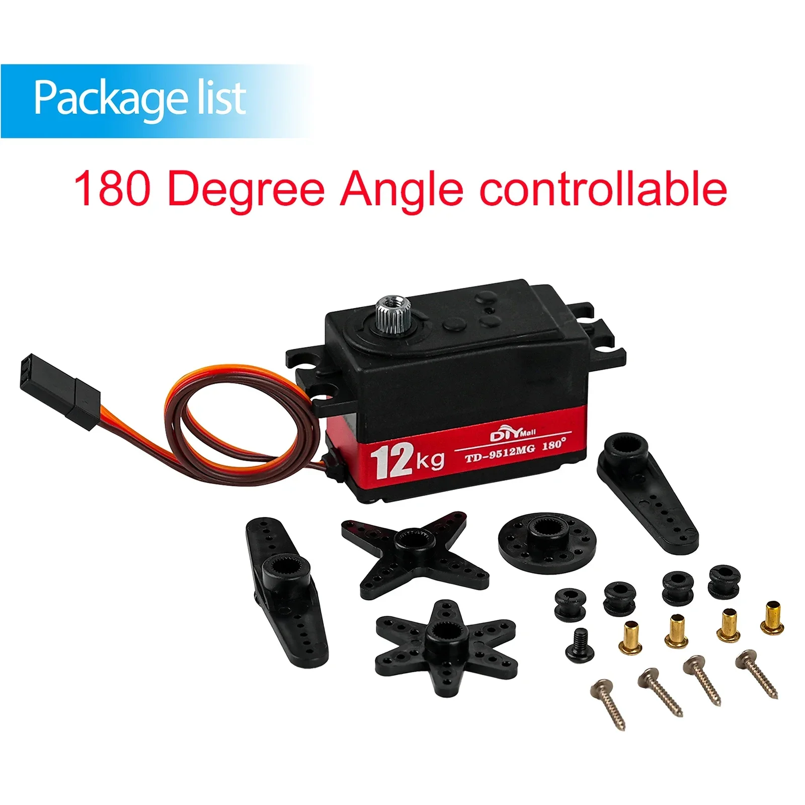 12 kg digitales Servo TD-9512MG Halbmetall 4,8 V-7,4 V Lenkgetriebe 180/270/360 Grad für RC Auto 1:8 1:10 Drift Car Flat Runner