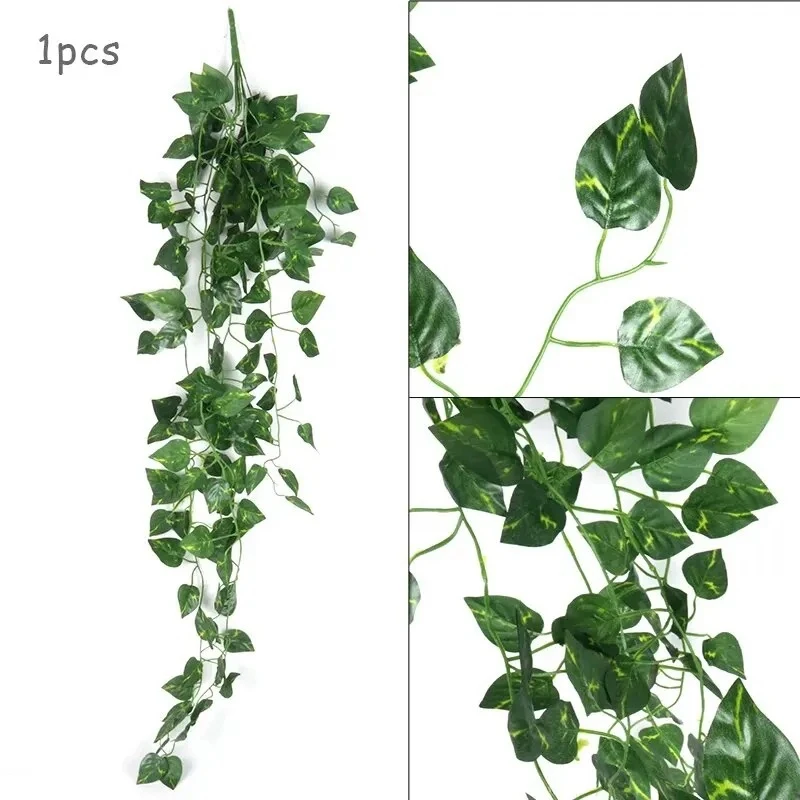 90cm piante artificiali Creeper foglie verdi appeso a parete edera foglia ghirlanda decorazione del giardino di casa festa di nozze fai da te vite finta