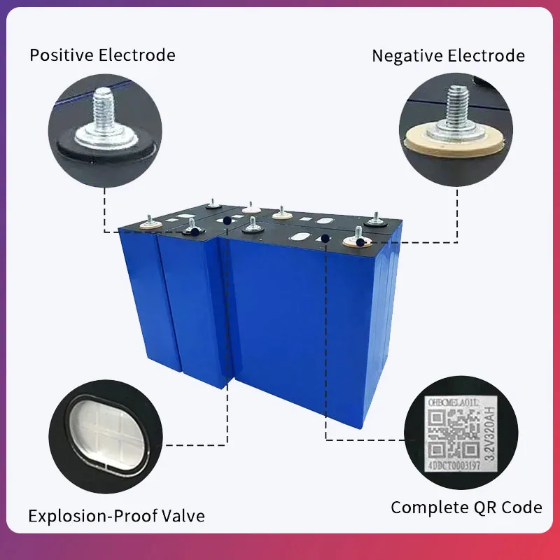

320Ah 3.2V Lifepo4 Rechargeable Battery Lithium Iron Phosphate for Travel Solar RV Campers 12V 24V Grade a Tax Free