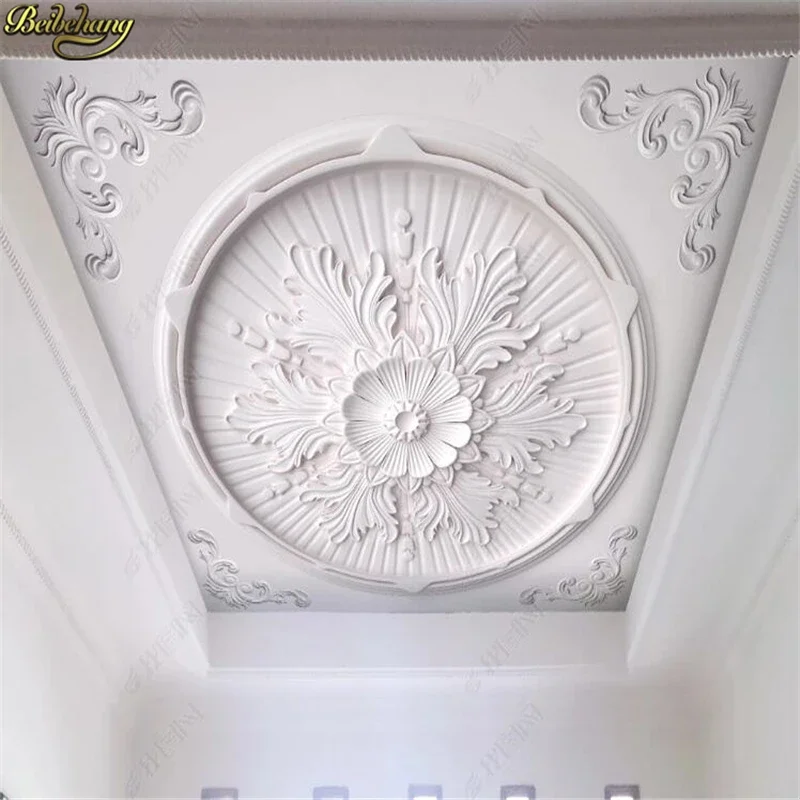 

Индивидуальные 3D-обои-фрески для гостиной, фон для телевизора и дивана, европейские обои с резной линейной росписью, декоративные 3D-наклейки для потолка