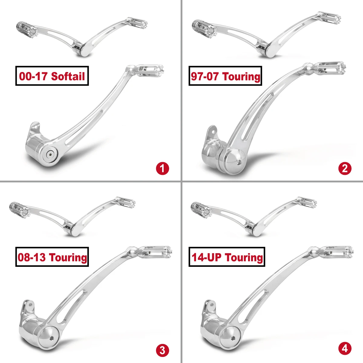 Gauge Brake shifter levers pegs for harley Touring FLHX FLHT FLHR FLTR Softail 1997-2019