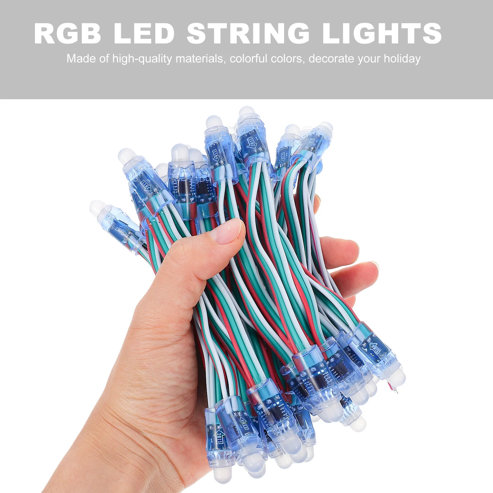 1 set 1 Set Led Light String Waterproof Pixels Lamps For Outdoor Sign Display Decoration Rgb Lamp Accessory Party Holiday