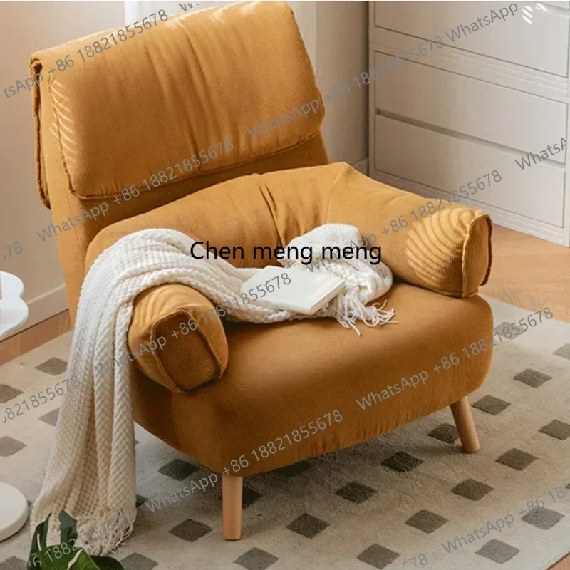 Fabric Household Chair Wood Recliner Trending Comfy Chair Brown Stretch Sillones Para Sala De Estar Living Room Furniture