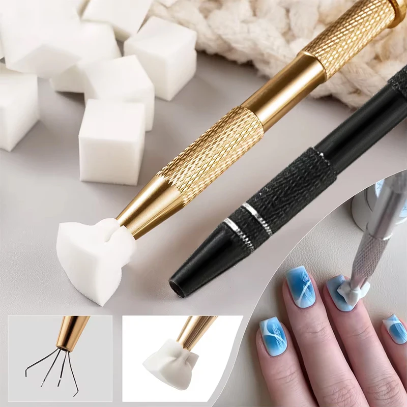 Zestaw gąbek do zdobienia paznokci 50/100 szt. Manicure DIY Kreatywne gąbki do efektów gradientowych Narzędzia do zdobienia paznokci Pędzel z gąbką do paznokci Akcesoria do manicure