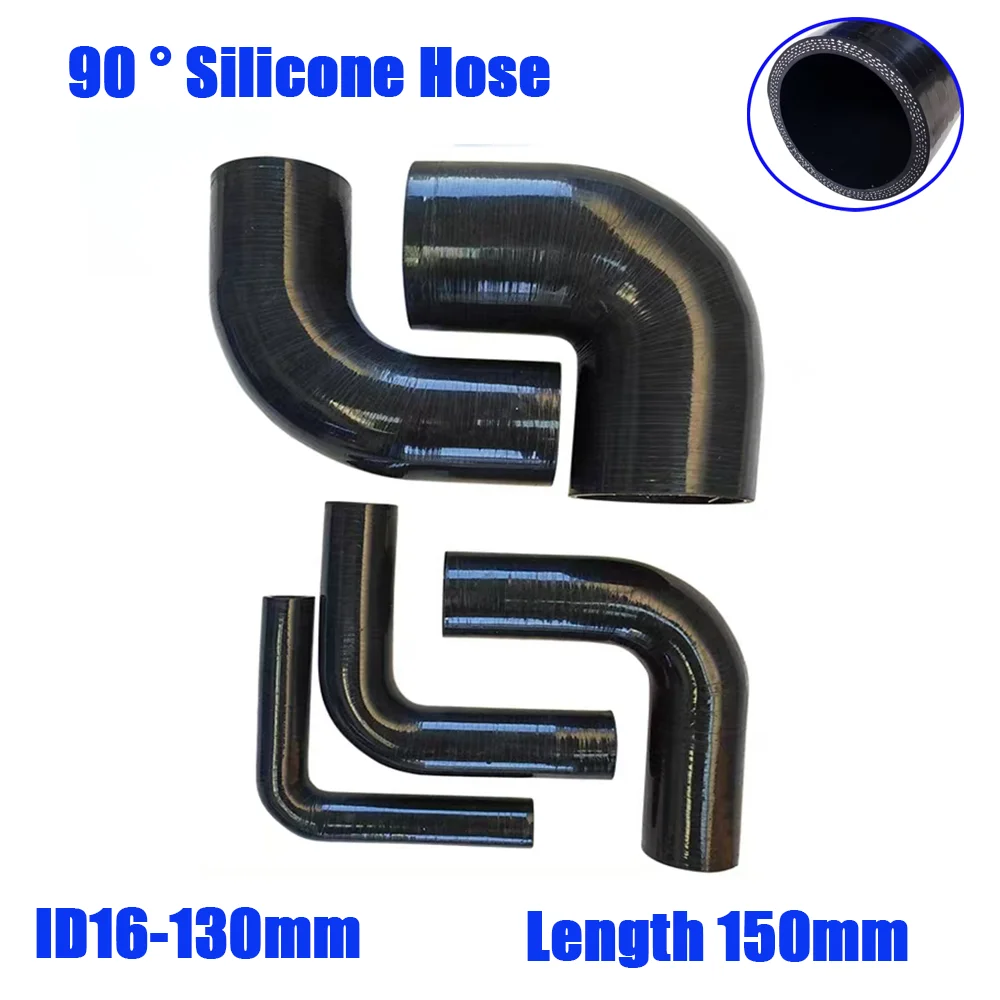 

90° Turbocharger Connecting Pipe ID16-150mm Rducing High-Temperature Silicone connecting Hose Intercooler Connecting Pipe ﻿